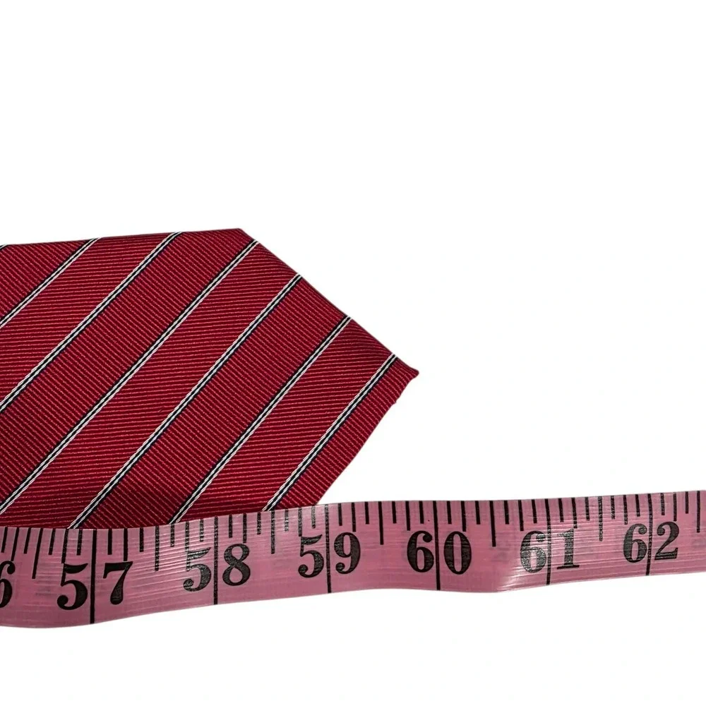 JOS. A. BANK Executive Collection Red Striped Silk Necktie‎ Mens Fashion New